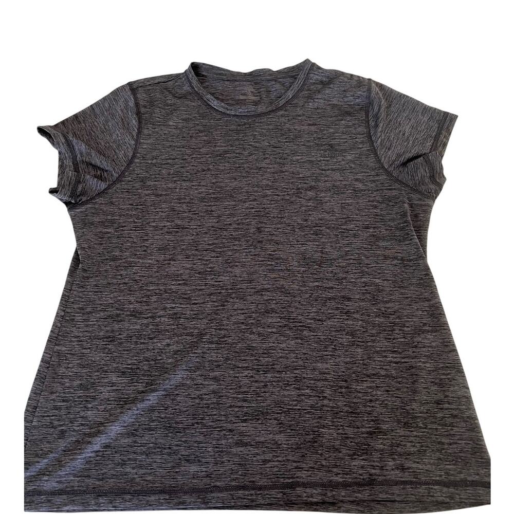 Adidas Golf Gray Marled Athletic Knit Top Lightweight Woman Size XL Sports Cool
